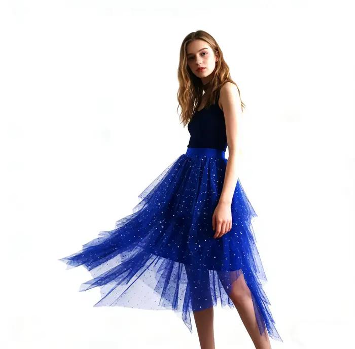 Jupe en tulle à sequins pour soirée de bal