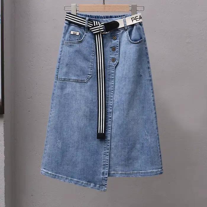 Jupe en jean asymétrique pour femme