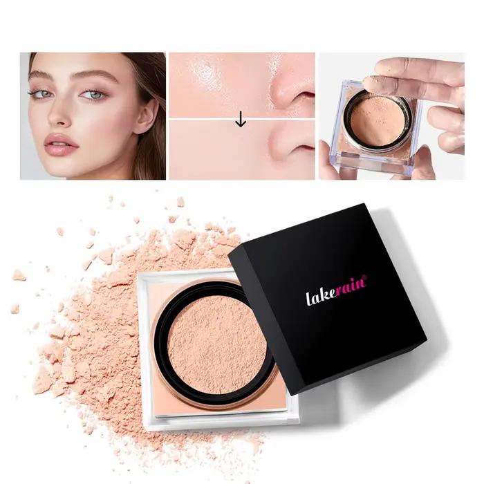 Poudre de cuisson et de réglage ample imperméable, longue durée, contrôle de l'huile, poudre de réglage mate, éclaircissante naturelle, cosmétiques pour le visage