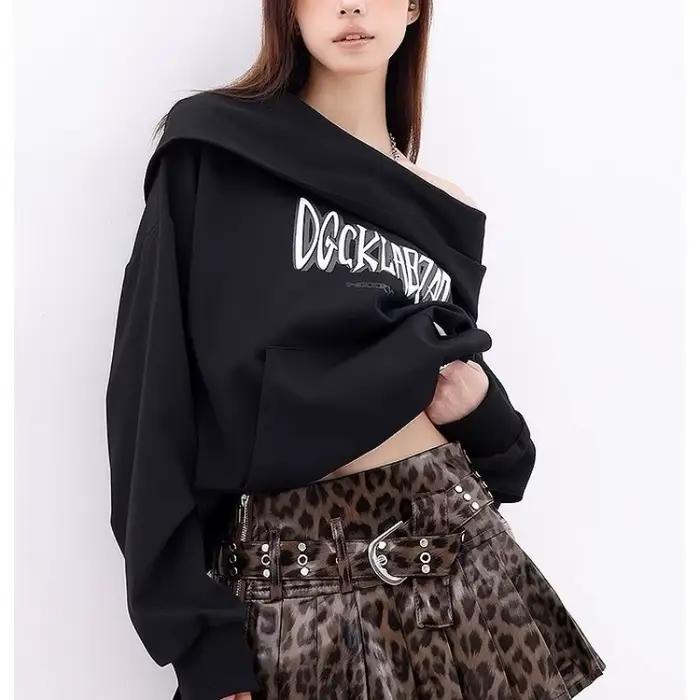 Jupe plissée en cuir Pu pour femmes
