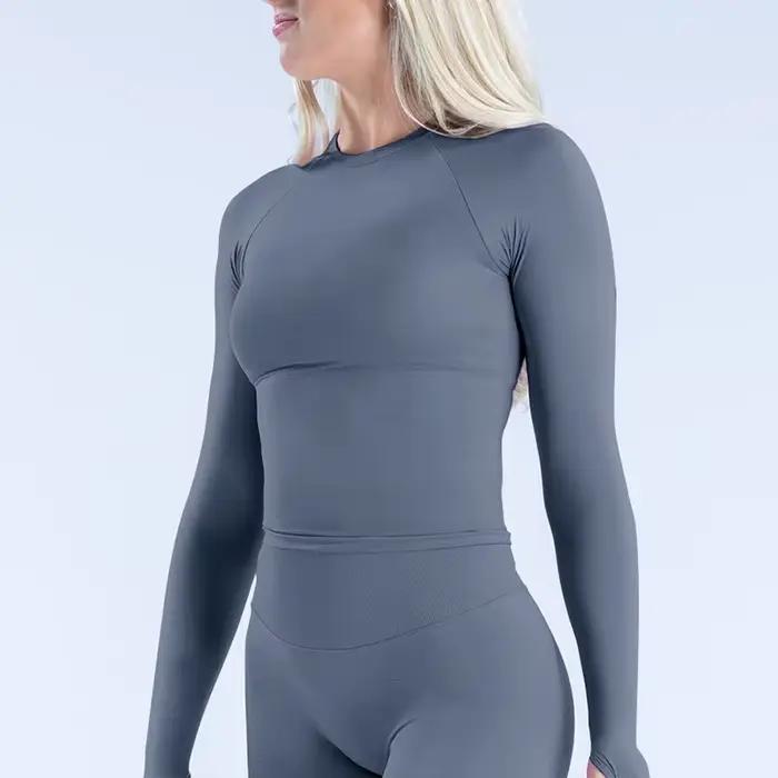 Ensemble de yoga pour femme à manches longues