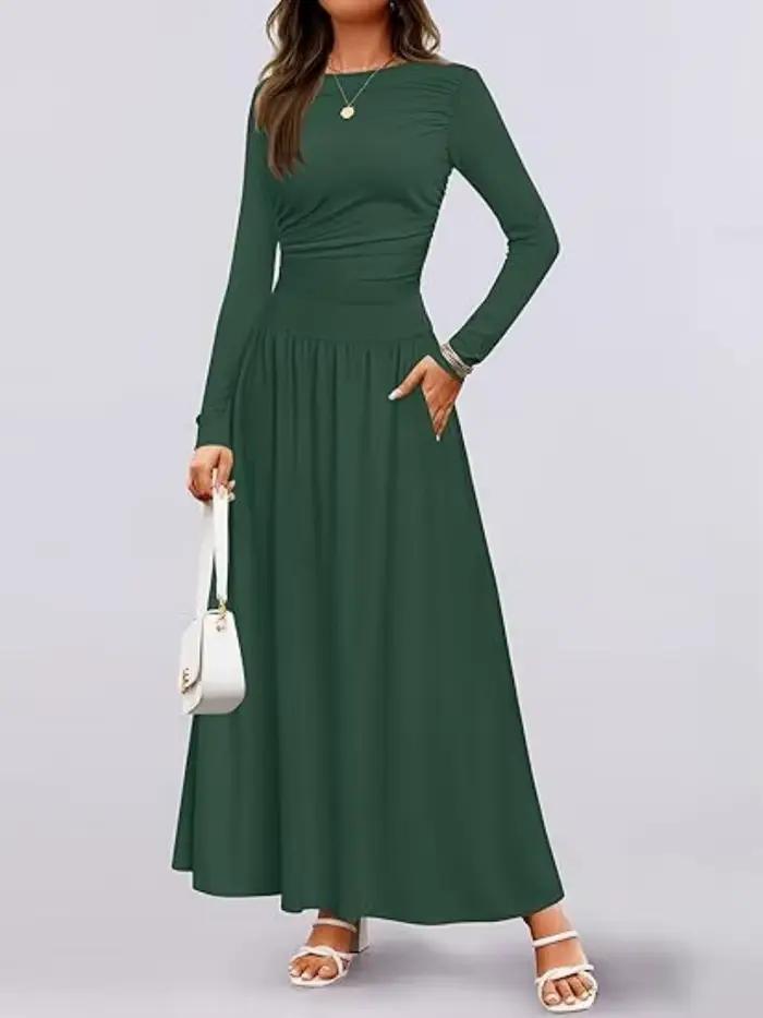 Robe Maxi à manches longues pour femmes