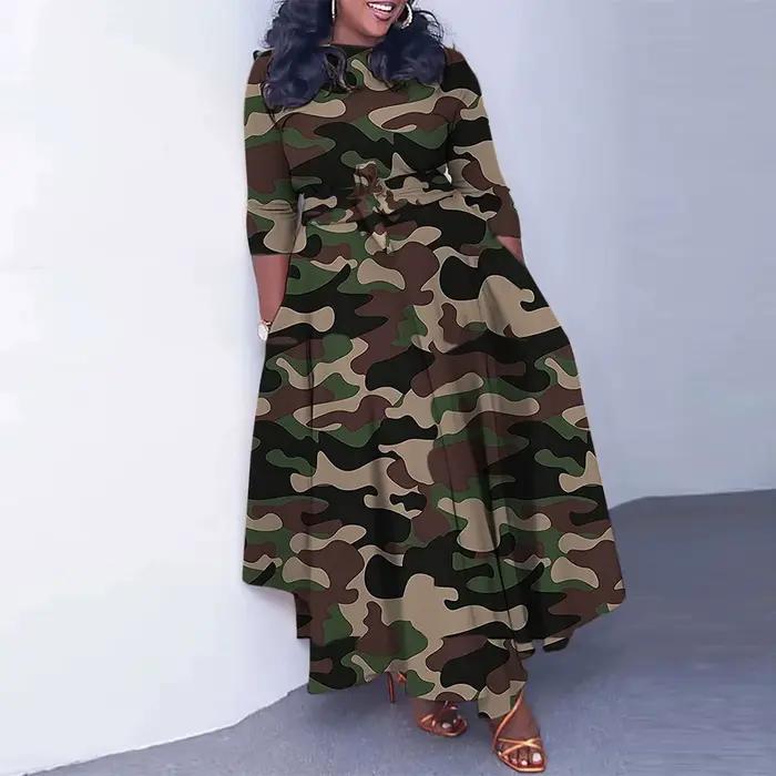 Robe de soirée de bal imprimée Camouflage