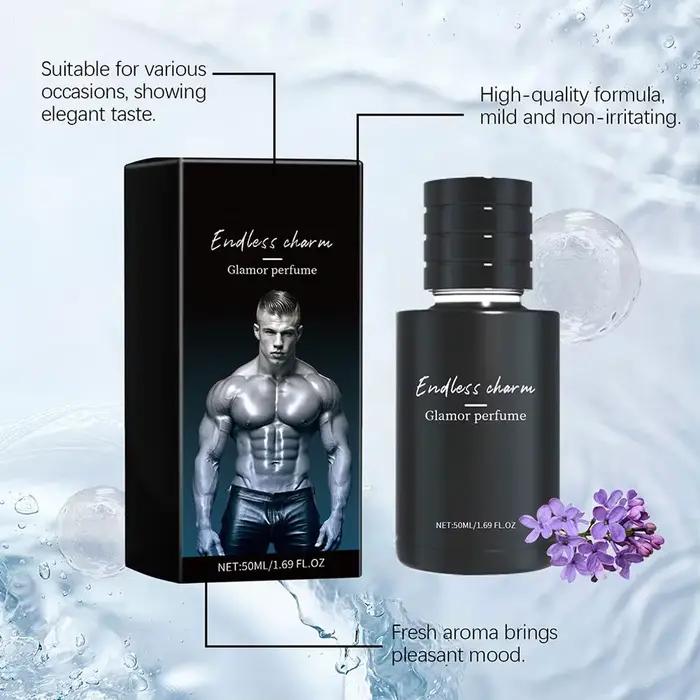 Parfum aux phéromones pour homme, longue tenue, 50 ml, rehausse le charme masculin, idéal pour les rendez-vous, Cologne pour homme