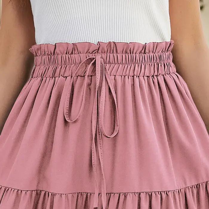 Jupe florale rétro nouveau Style coréen taille haute plissée jupe trapèze mode décontracté bureau dame tout-match tempérament jupe mince