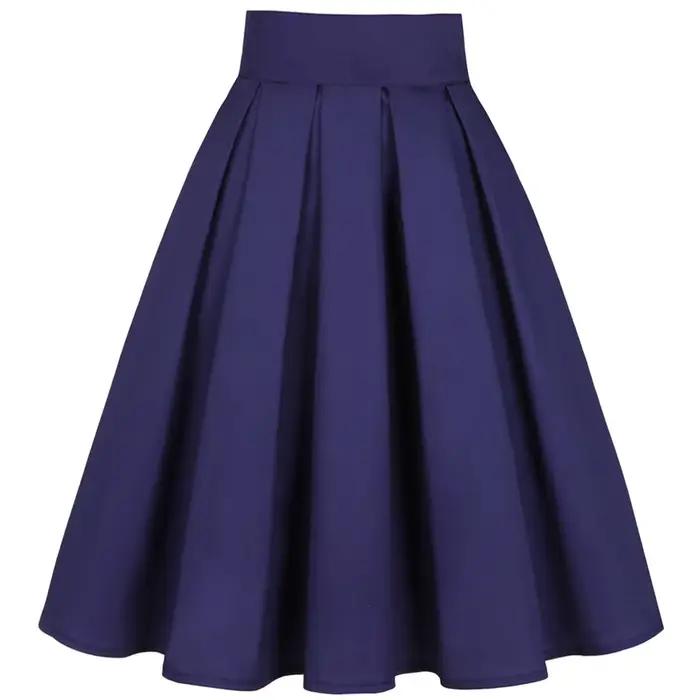 Jupe plissée taille haute pour femme