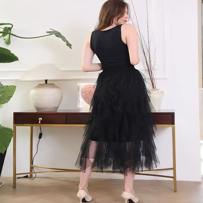 Jupe Tutu Grande Taille en Tulle à Volants Super Tendance pour Femme