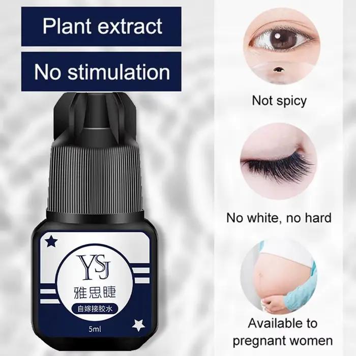 Colle pour extensions de cils 5 ml, noire, sans odeur, non irritante, adhésif à rétention durable, séchage rapide, outils pour cils semi-permanents