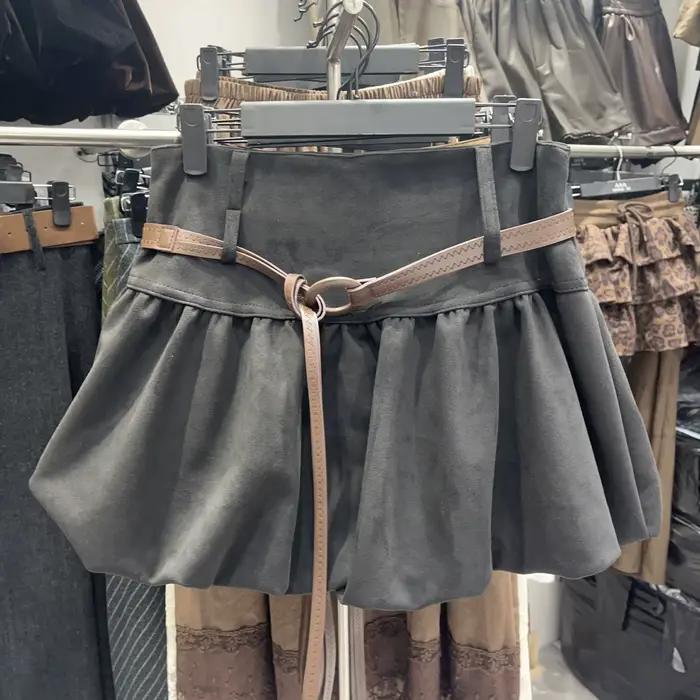Nouveau Jupe imprimée taille haute mode femme rétro