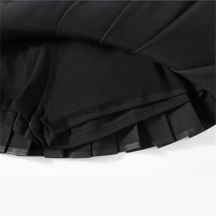 Jupe plissée en cuir PU pour filles