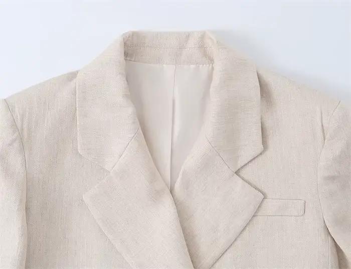 Blazer court blanc pour femme, nouvelle collection été 2026, à manches courtes, orné de dentelle, sexy, tendance et polyvalent