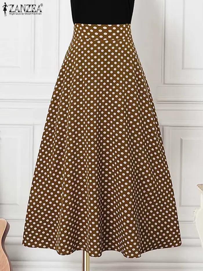 Jupe trapèze taille haute pour femme
