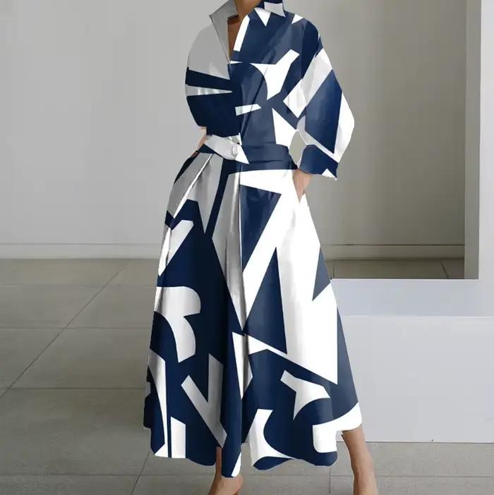 Robe longue taille haute pour femmes