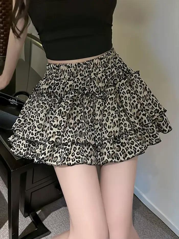 Nouvelle Mini-jupe Léopard Sexy pour Femme