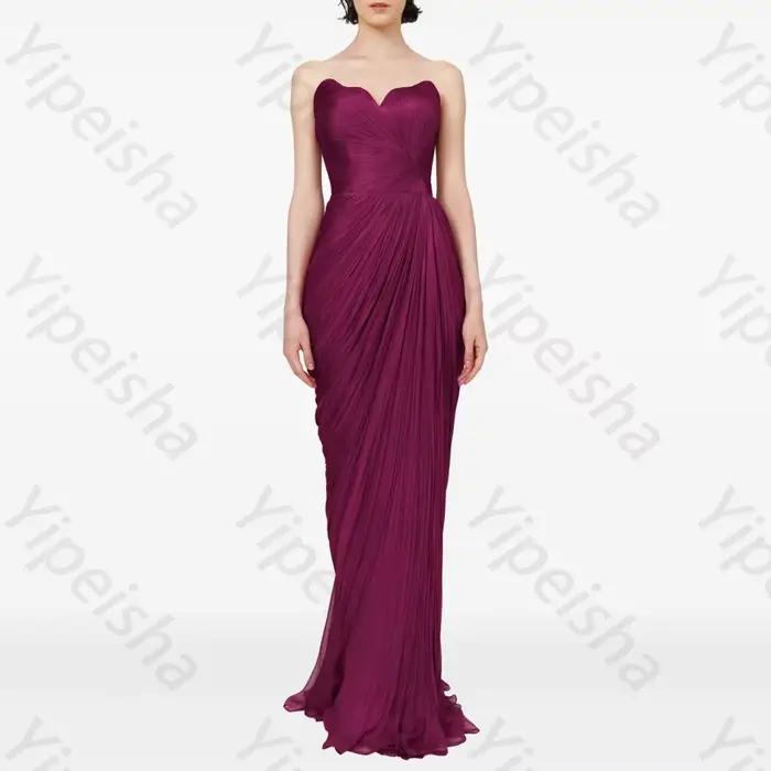 Robe de soirée longue sans bretelles, épaules dénudées, élégante, sans manches, dos nu, exquise, robes de soirée de haute qualité, personnalisées