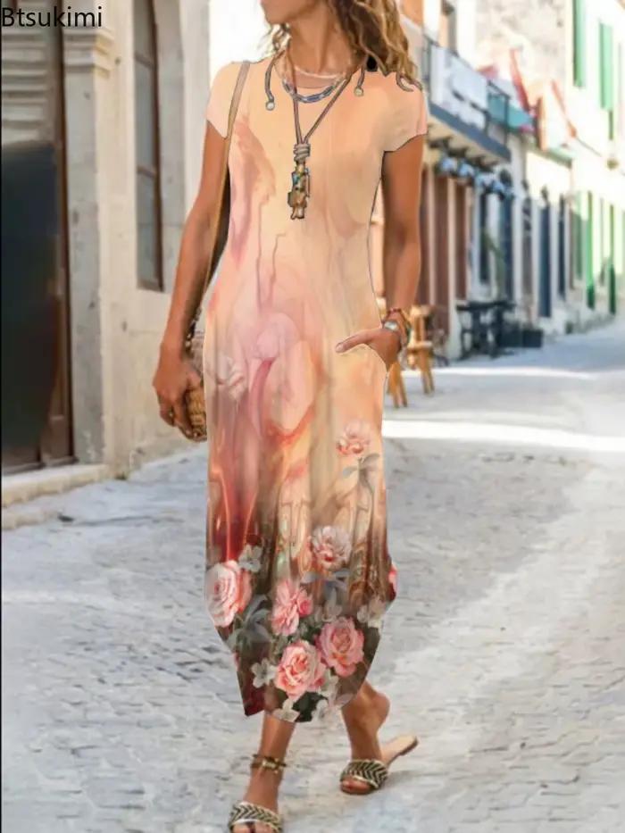 Robe longue style Boho pour femmes