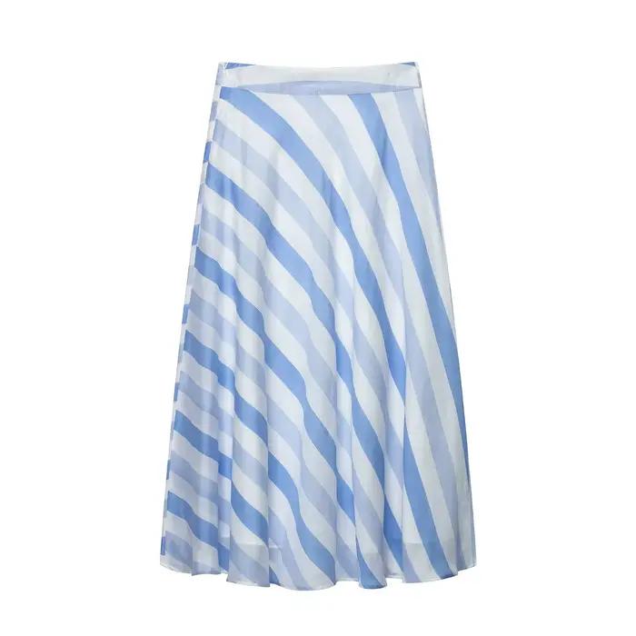 Jupe élégante rayée de marque pour femme