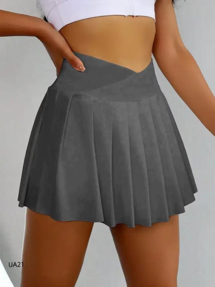 Jupe de tennis plissée taille haute pour femme