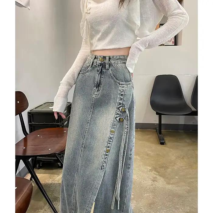 Nouvelle jupe en jean chinoise pour femme