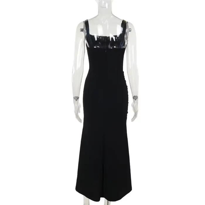 Robe longue gothique noire pour femmes