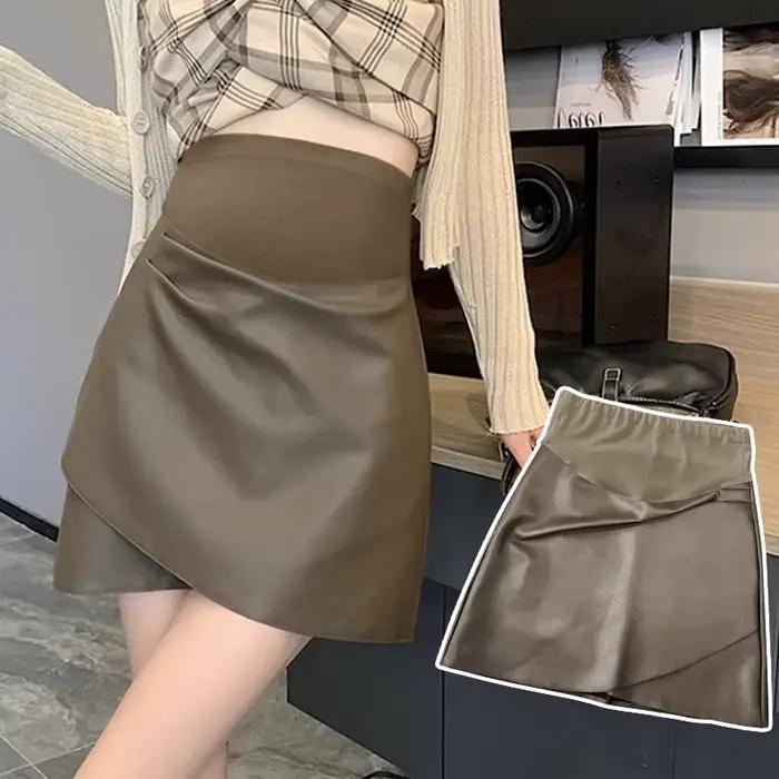 Jupes en PU irrégulières pour femmes enceintes