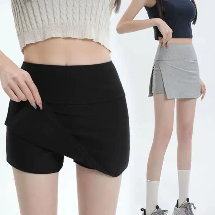 Jupe-culotte trapèze asymétrique pour femme