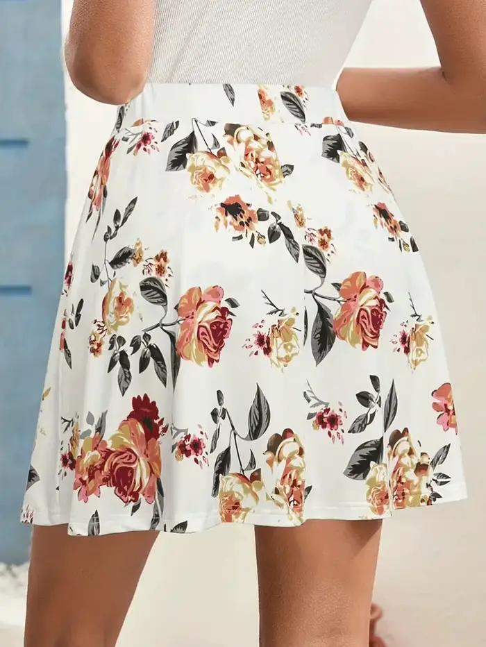 Nouvelle jupe imprimée florale pour femmes