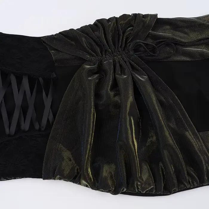Robe longue gothique noire pour femmes