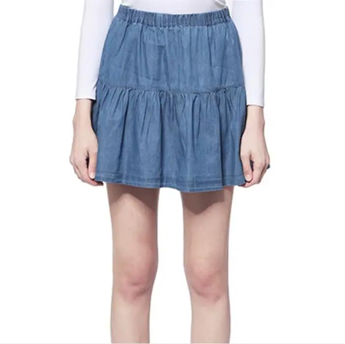 Jupe à volants en denim pour filles