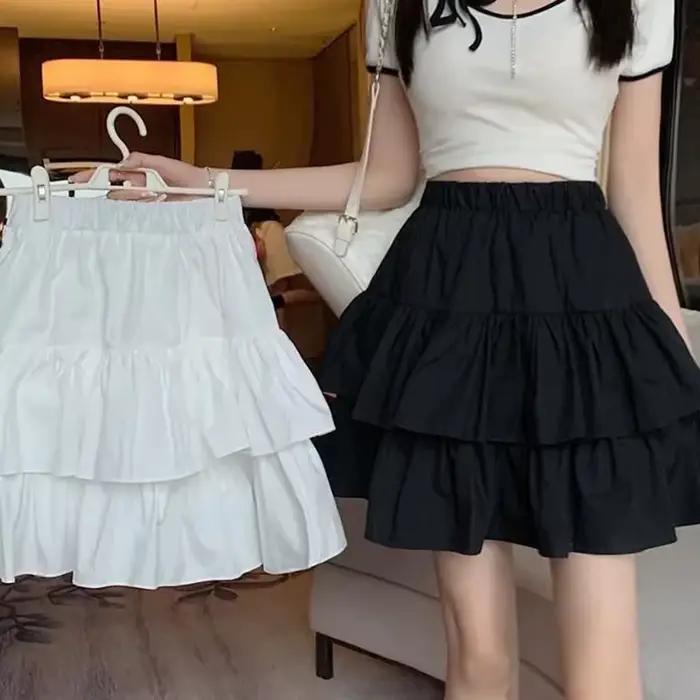 Jupe trapèze plissée pour femmes