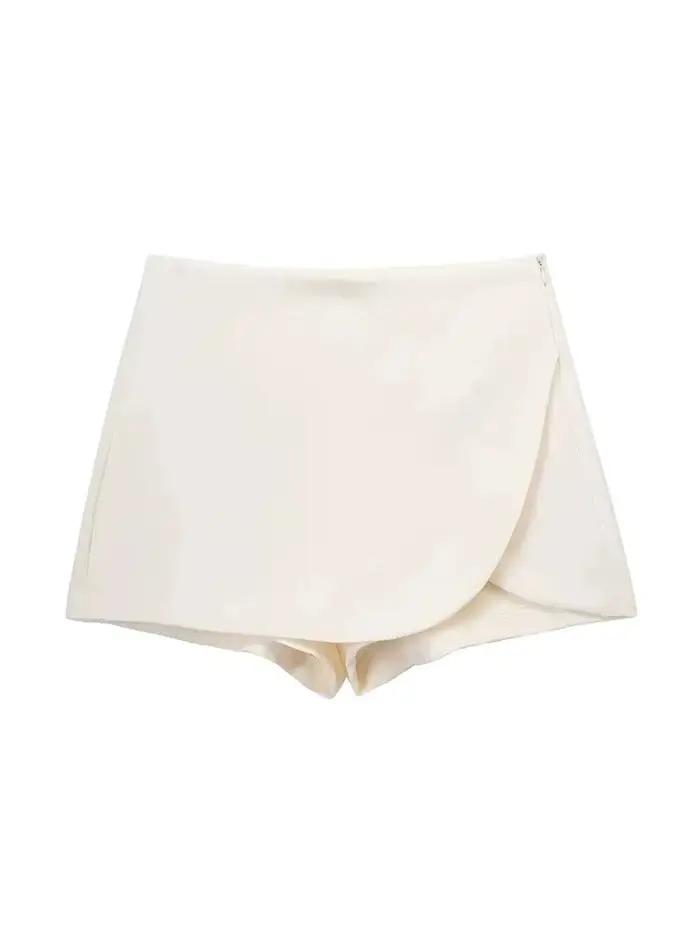 Femmes mode paréo Style Shorts jupes Vintage taille haute côté fermeture éclair femme jupe Mujer