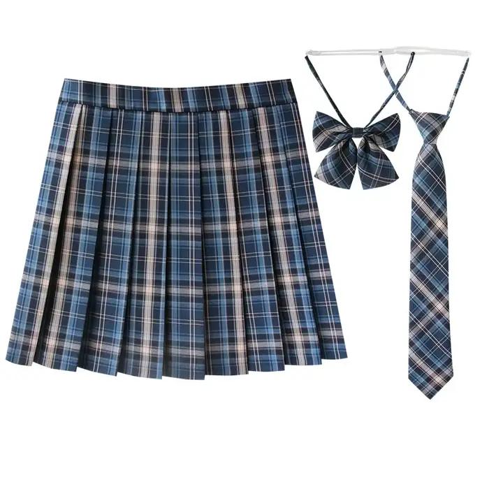 Jupes à carreaux taille réglable femmes été école japonaise jupes plissées taille haute Kawaii Jupe mignonne uniforme Harajuku Jupe