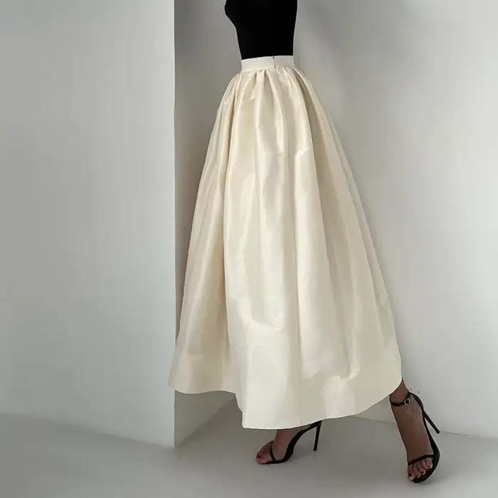 Jupe longue évasée taille haute