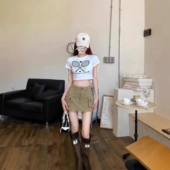 Mini-jupe trapèze sexy pour femme