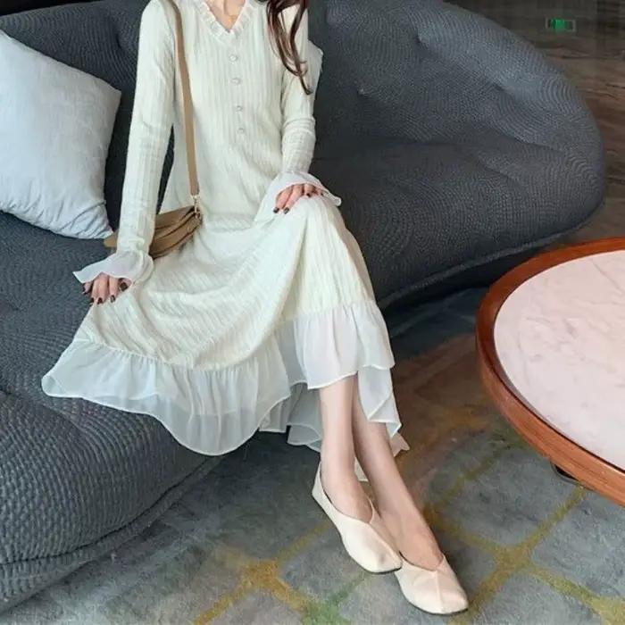 Jupe tricotée ajustée avec manteau