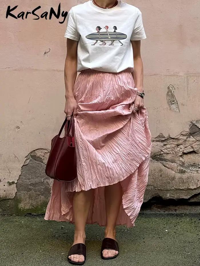 Jupes longues plissées KarSaNy pour femme