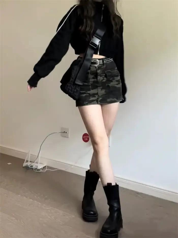 Jupe rétro taille haute pour femmes