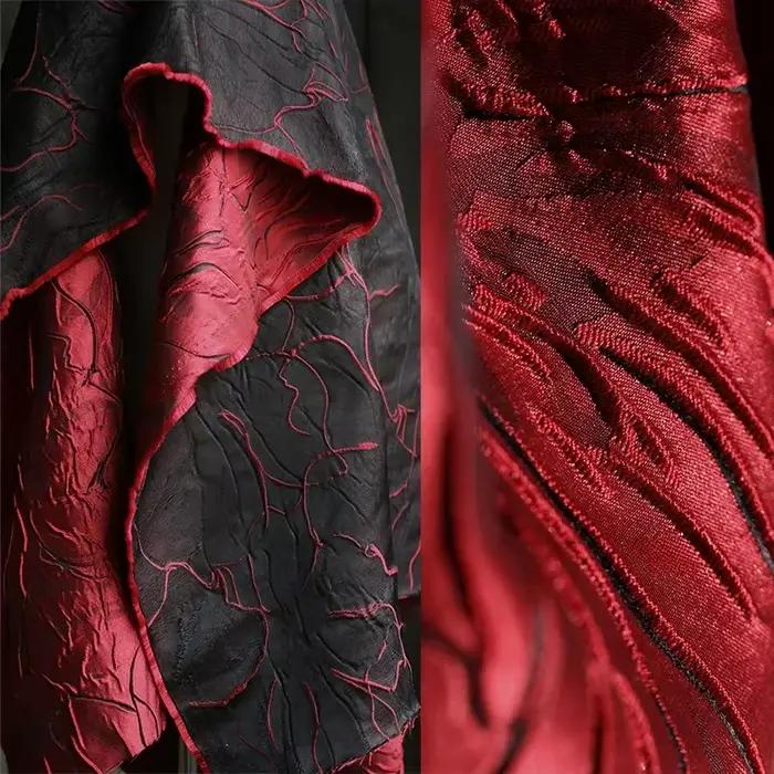 Jupe en tissu jacquard plissé double face