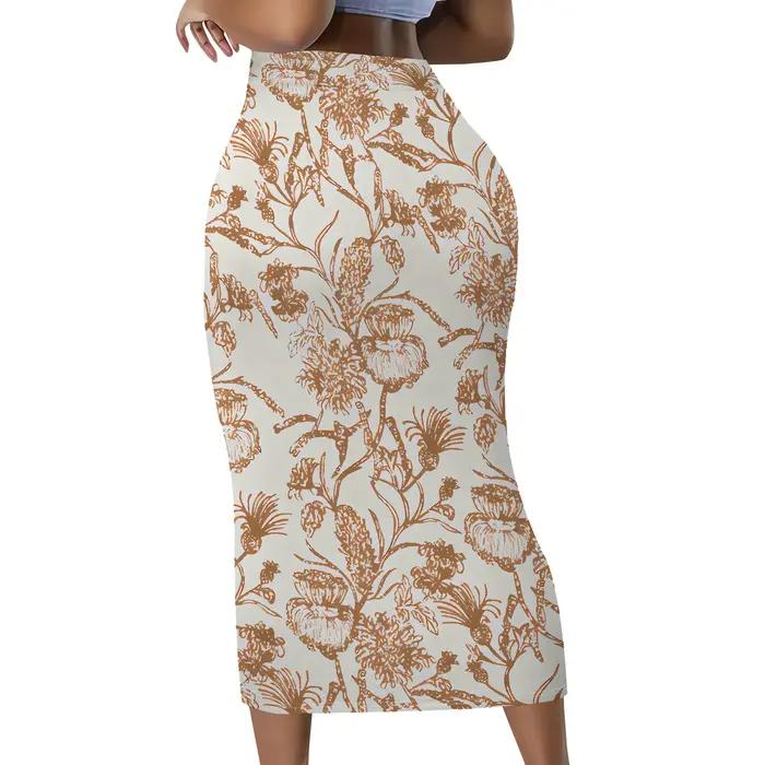 Jupe à imprimé floral vintage