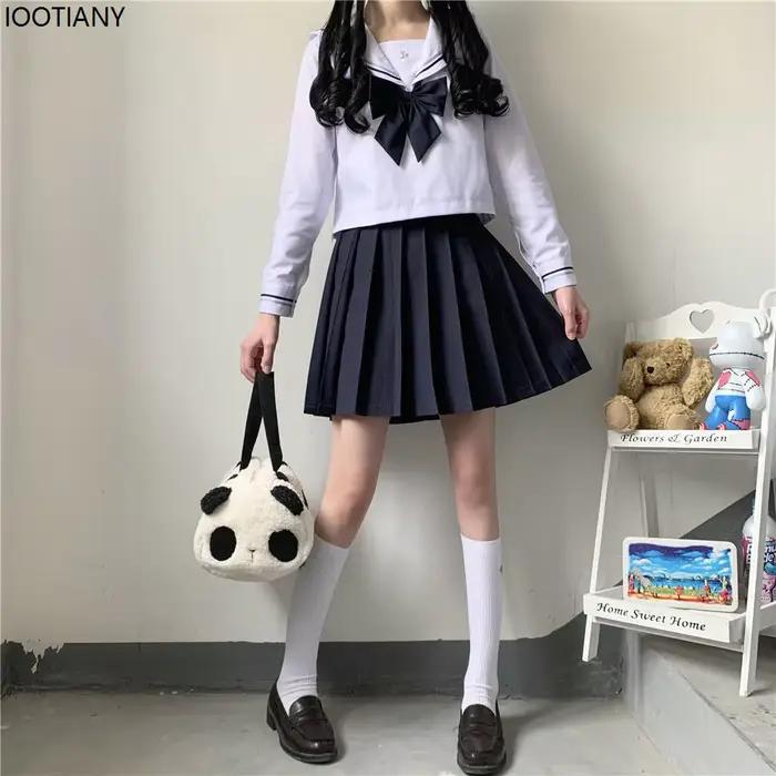 Jupe japonaise plissée pour étudiantes JK