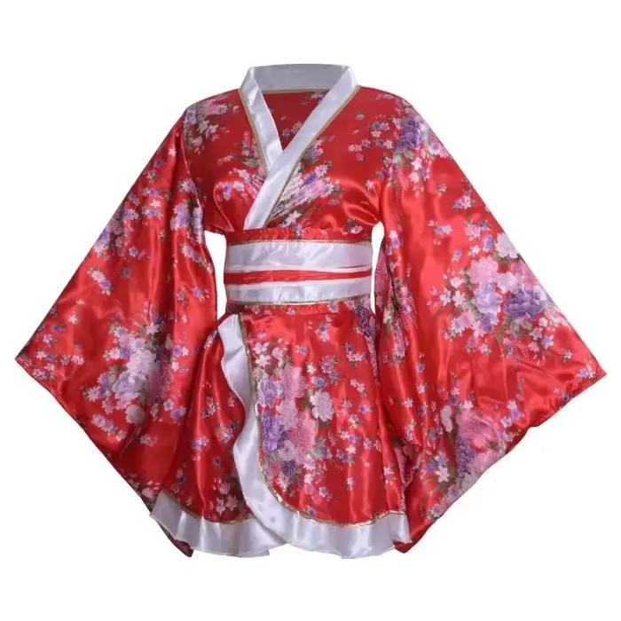 Kimono court pour femmes, style japonais, imprimé, Yukata amélioré, costume de scène, cosplay