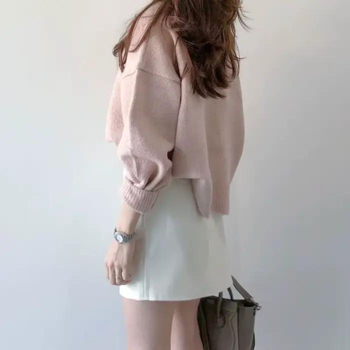 Ulzzang – jupes taille haute pour Femme