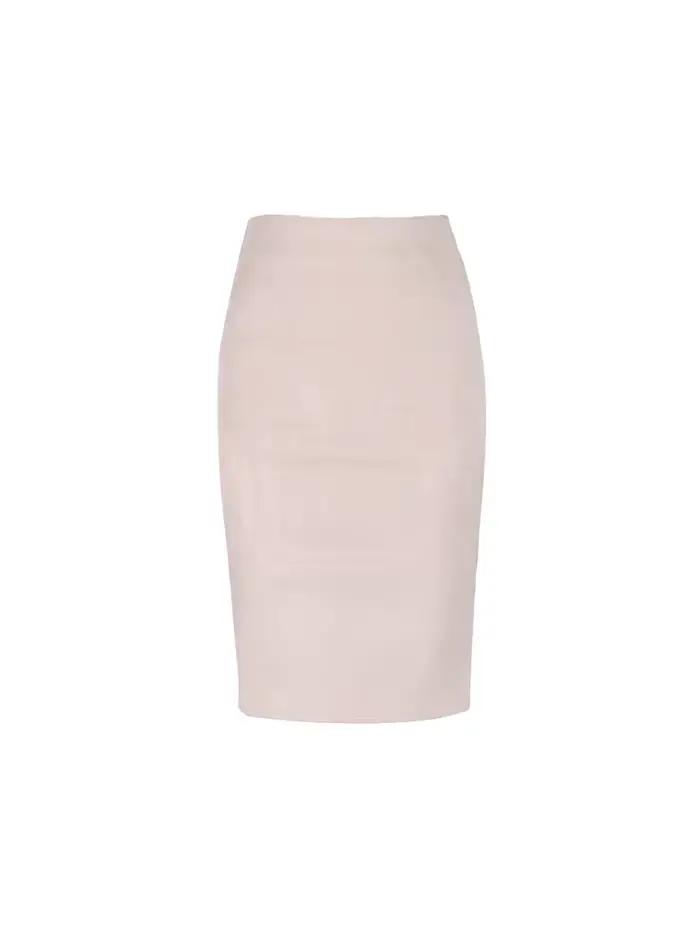 Jupe mi-longue en daim pour femme