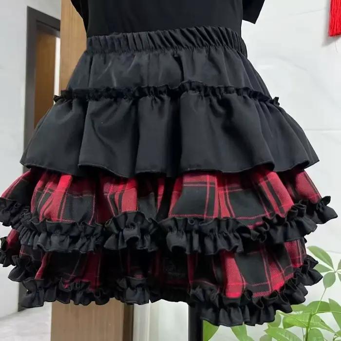 Demi-jupe citrouille taille haute Style Punk