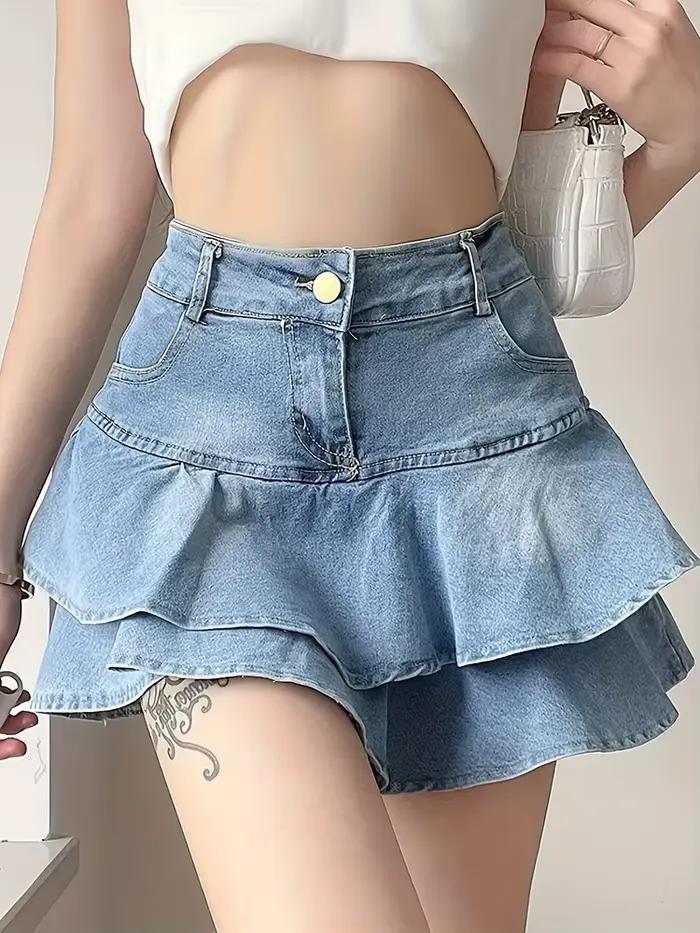 Jupe short en jean pour femme