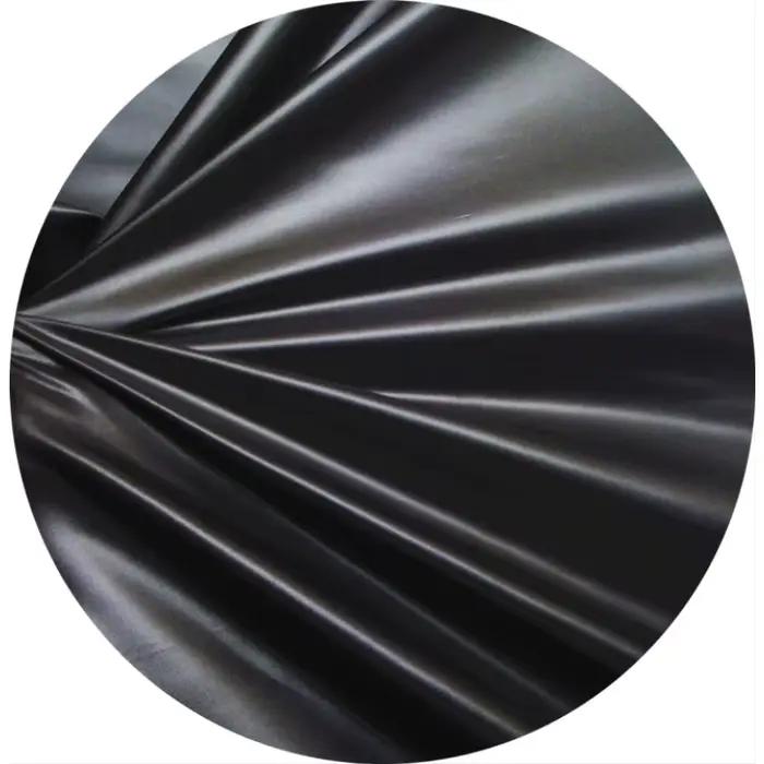 Tissu doudoune noir imperméable au mètre pour vêtements rembourrés de coton, sac de couchage, bricolage, couture, tissu brillant, doux et fin