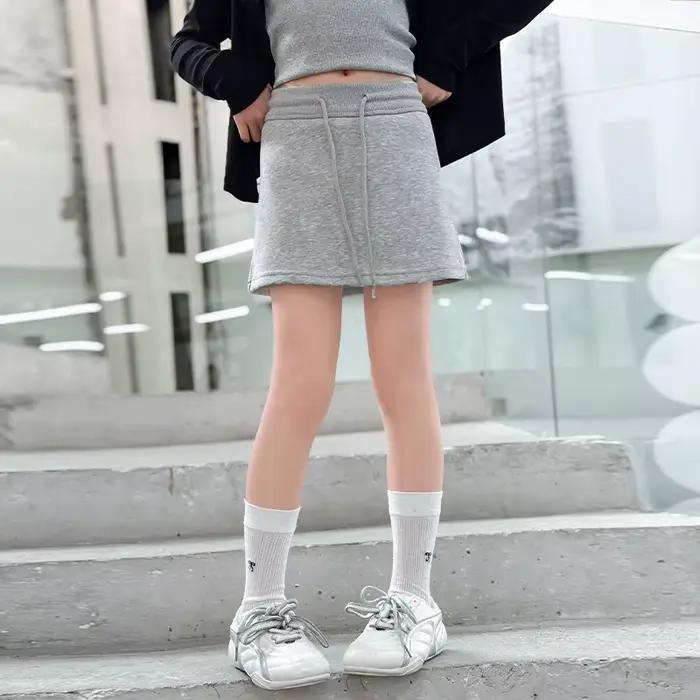 Mini jupe crayon taille haute pour enfants de 5 à 14 ans