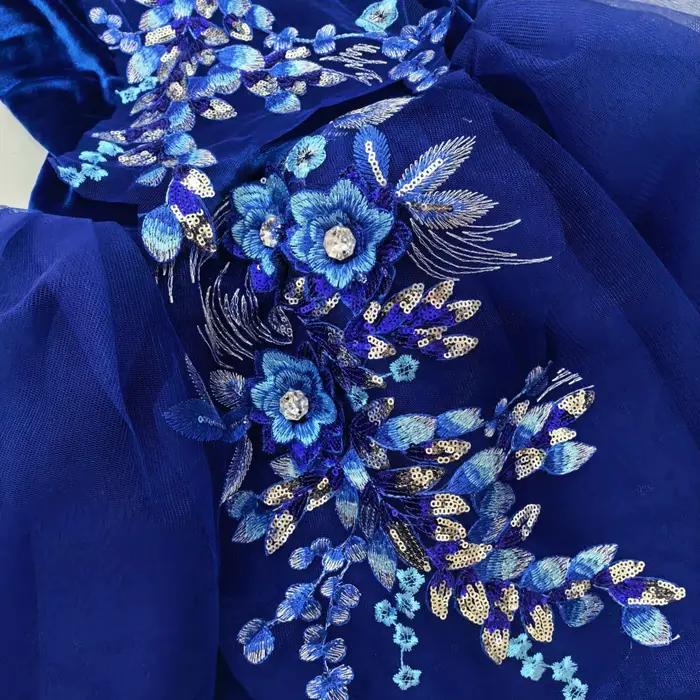 Robe longue bleue de ballerine pour adultes