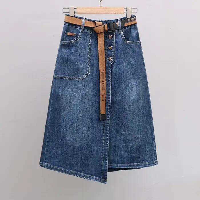Jupe en jean asymétrique pour femme