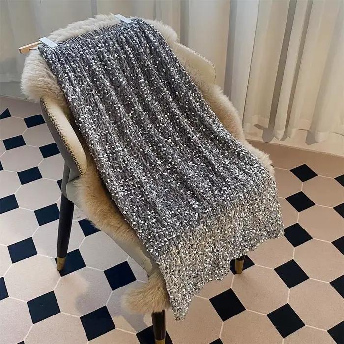 Jupe Maxi Faldas Mujer Vintage tempérament noir velours paillettes jupes Юбка